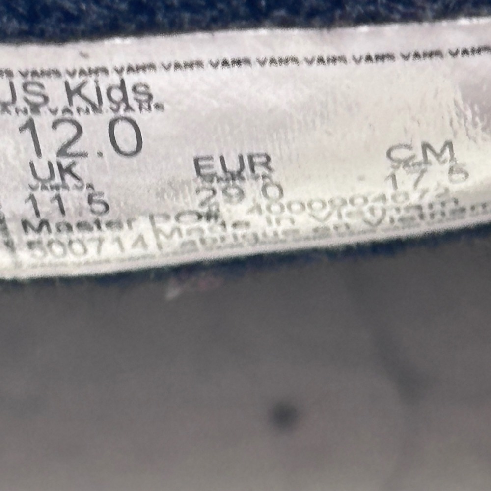 NEW Vans Kids Size 12 Black Sk8-Hi High Top Skate Sneakers Skater Streetwear - Picture 6 of 7
